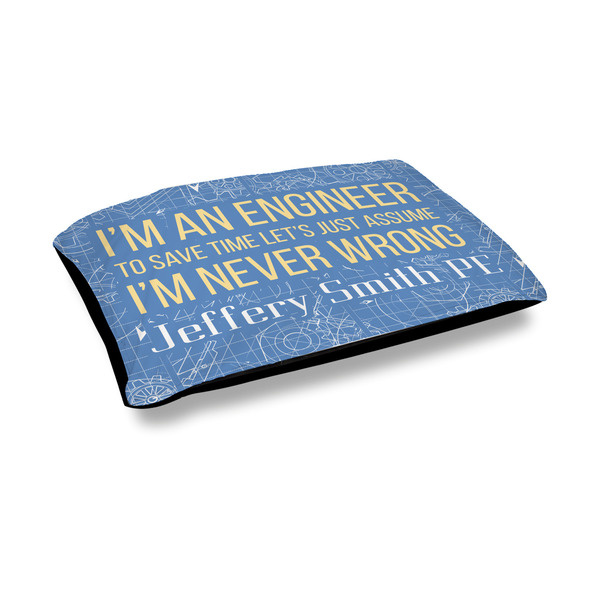 Custom Engineer Quotes Outdoor Dog Bed - Medium (Personalized)