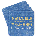 Engineer Quotes Paper Coasters w/ Name or Text