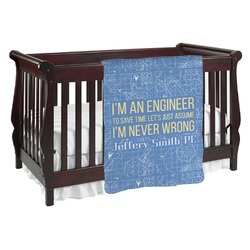 Engineer Quotes Baby Blanket (Double Sided) (Personalized)