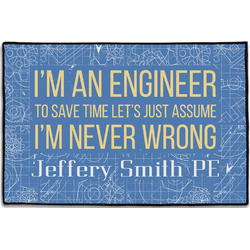 Engineer Quotes Door Mat - 36"x24" (Personalized)