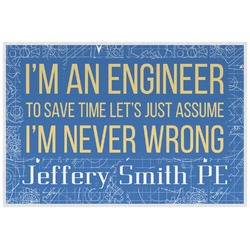 Engineer Quotes Laminated Placemat w/ Name or Text