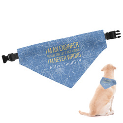Engineer Quotes Dog Bandana - Large (Personalized)