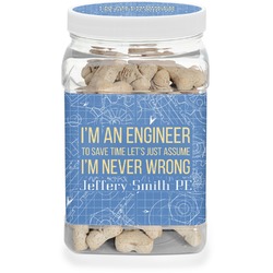 Engineer Quotes Dog Treat Jar (Personalized)