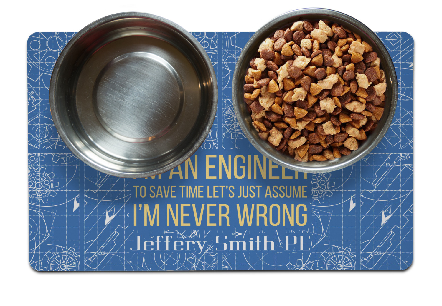 Engineer Quotes Pet Bowl Mat Personalized Youcustomizeit