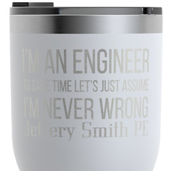 Engineer Quotes RTIC Tumbler - White - Engraved Front & Back (Personalized)