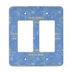 Engineer Quotes Rocker Style Light Switch Cover - Two Switch