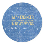 Engineer Quotes 5' Round Indoor Area Rug (Personalized)