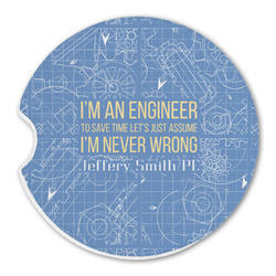 Engineer Quotes Sandstone Car Coaster - Single (Personalized)