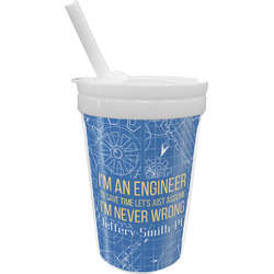 Engineer Quotes Sippy Cup with Straw (Personalized)