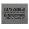 Engineer Quotes Small Engraved Gift Box with Leather Lid - Approval