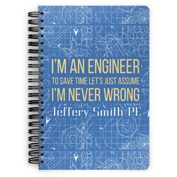 Engineer Quotes Spiral Notebook - 7x10 w/ Name or Text
