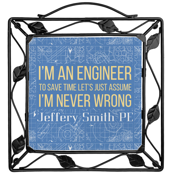 Custom Engineer Quotes Square Trivet (Personalized)