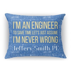 Engineer Quotes Rectangular Throw Pillow Case - 12"x18" (Personalized)