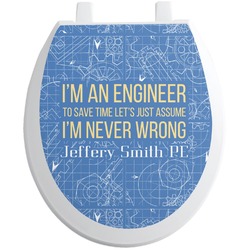 Engineer Quotes Toilet Seat Decal (Personalized)