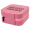 Engineer Quotes Travel Jewelry Boxes - Leather - Pink - View from Rear