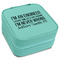 Engineer Quotes Travel Jewelry Boxes - Leatherette - Teal - Angled View