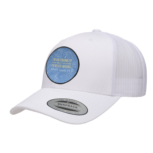 Custom Engineer Quotes Trucker Hat - White (Personalized)