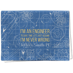 Engineer Quotes Kitchen Towel - Waffle Weave - Full Color Print (Personalized)