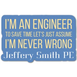 Engineer Quotes Graphic Decal - XLarge (Personalized)