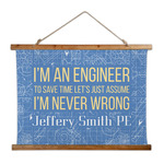 Engineer Quotes Wall Hanging Tapestry - Wide (Personalized)