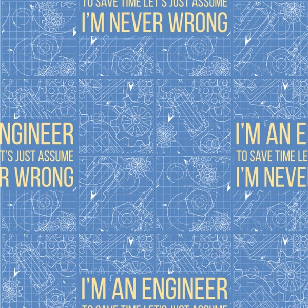 Custom Engineer Quotes Wallpaper & Surface Covering (Water Activated 24"x 24" Sample)