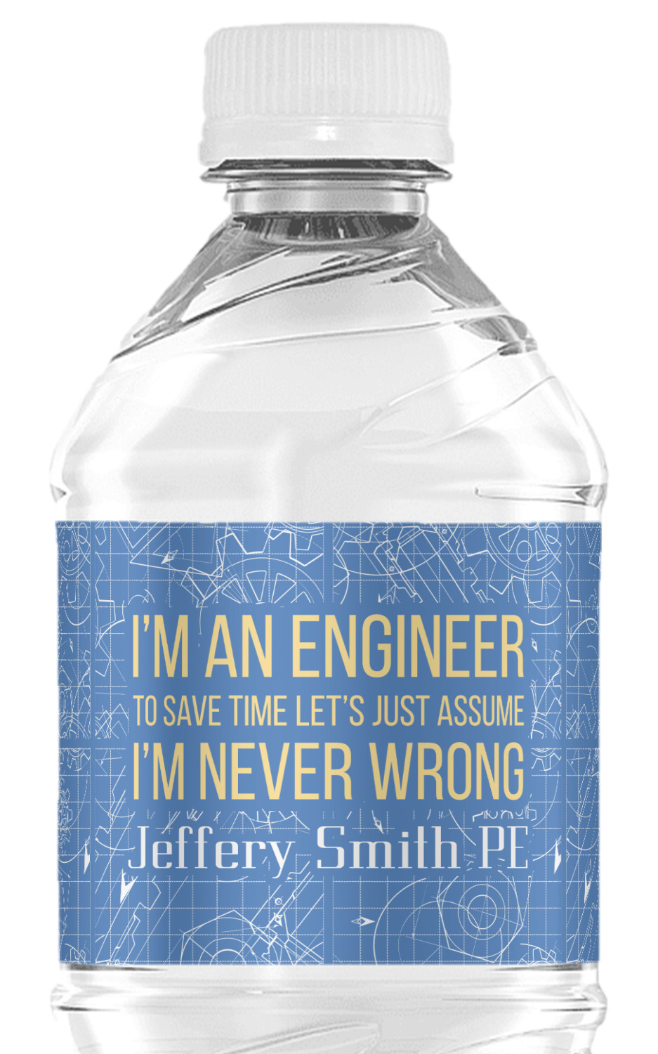 Custom Inspirational Quotes Water Bottle Labels - Custom Sized