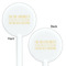 Engineer Quotes White Plastic 5.5" Stir Stick - Double Sided - Round - Front & Back