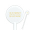 Engineer Quotes White Plastic 5.5" Stir Stick - Round - Closeup