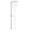 Engineer Quotes White Plastic 5.5" Stir Stick - Round - Dimensions