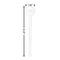 Engineer Quotes White Plastic 7" Stir Stick - Round - Dimensions