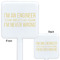 Engineer Quotes White Plastic Stir Stick - Double Sided - Approval