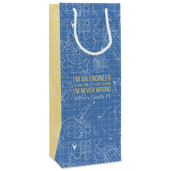 Custom Engineer Quotes Wine Gift Bags (Personalized)