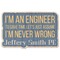 Engineer Quotes Wooden Sticker - Main