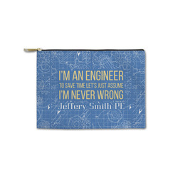 Engineer Quotes Zipper Pouch - Small - 8.5"x6" (Personalized)