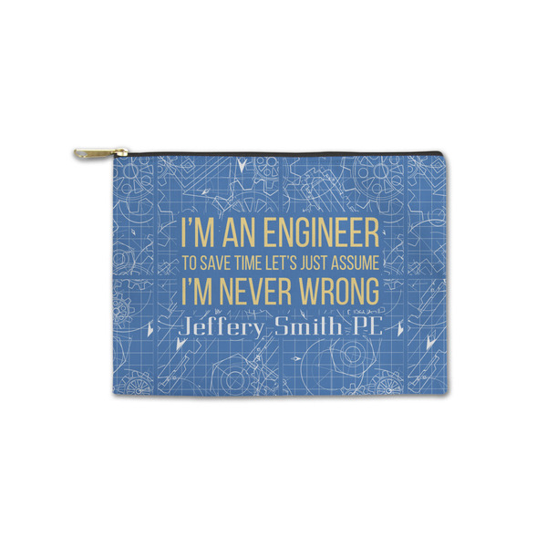 Custom Engineer Quotes Zipper Pouch - Small - 8.5"x6" (Personalized)