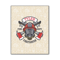 Firefighter Wood Print - 11x14 (Personalized)