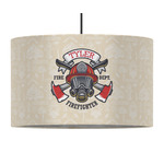 Firefighter 12" Drum Pendant Lamp - Fabric (Personalized)