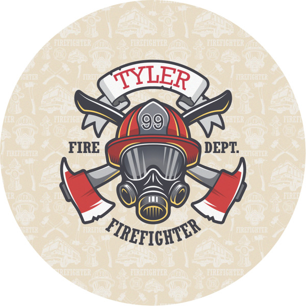 Custom Firefighter Multipurpose Round Labels - 3" (Personalized)