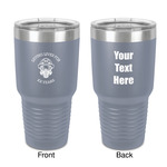 Firefighter 30 oz Stainless Steel Tumbler - Grey - Double-Sided (Personalized)