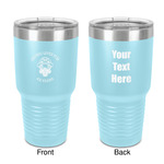 Firefighter 30 oz Stainless Steel Tumbler - Teal - Double-Sided (Personalized)