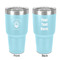 Firefighter 30 oz Stainless Steel Ringneck Tumbler - Teal - Double Sided - Front & Back