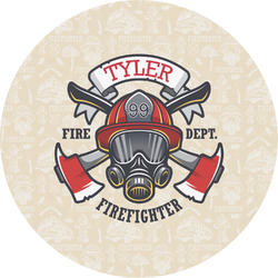 Firefighter Multipurpose Round Labels - 4" (Personalized)