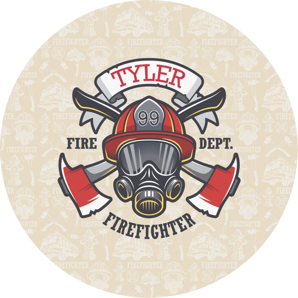 Custom Firefighter Multipurpose Round Labels - 4" (Personalized)