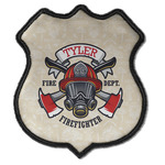 Firefighter Iron On Shield Patch C w/ Name or Text