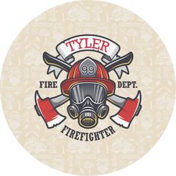 Firefighter Multipurpose Round Labels - 5" (Personalized)