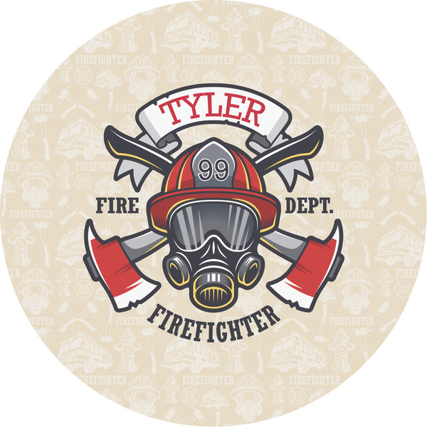 Custom Firefighter Multipurpose Round Labels - 5" (Personalized)