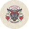 Firefighter 5" Multipurpose Round Label - Single Sticker