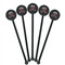 Firefighter Black Plastic 5.5" Stir Stick - Round - Fan View