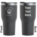 Firefighter RTIC Tumbler - Black - Engraved Front & Back (Personalized)