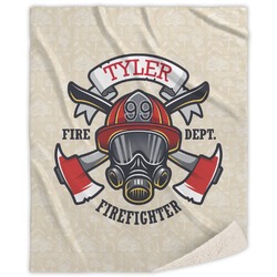 Firefighter Sherpa Throw Blanket - 50"x60" (Personalized)